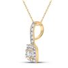 Image 2 : Round Diamond Square Pendant 1/5 Cttw 10KT Yellow Gold