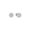 Image 1 : Round Diamond Flower Cluster Stud Earrings 1/4 Cttw 14KT White Gold