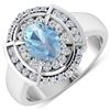 Image 1 : Natural 2.57 CTW Aquamarine & Diamond Ring 14K White Gold - REF-65N2R