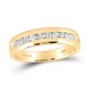 Image 1 : Round Diamond Wedding Single Row Band Ring 1/2 Cttw 14KT Yellow Gold