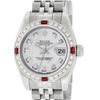 Image 1 : Rolex New Style Ladies 26 Mother Of Pearl Diamond And Ruby Datejust Oyster Perpe