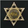 Image 2 : Antique 14k Gold .50 ctw European Diamond Star of David Pin Brooch Locket Pendan
