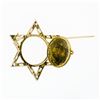 Image 5 : Antique 14k Gold .50 ctw European Diamond Star of David Pin Brooch Locket Pendan