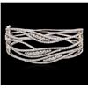 14KT White Gold 3.99 ctw Diamond Bangle Bracelet