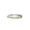 Image 1 : 0.33 ctw Round Brilliant Yellow Sapphires Ring - 18KT White Gold