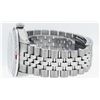 Image 9 : Rolex Mens Stainless Steel Black Baguette Diamond Ruby & 36MM Datejust Wristwatc