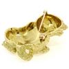 Image 8 : LARGE Detailed Textured 18K Gold Pearl & Emerald Playful Kitten Cat Brooch Pin