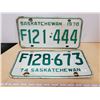 Image 1 : 1970 & 1974 sask license plates