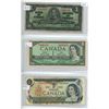 Image 1 : 1937, 1954, 1973 Canadian 1 Dollar Bills - 3 Bills