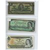 Image 1 : 1937, 1967, 1973 Canadian 1 Dollar Bills - 3 Bills