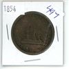 Image 1 : 1854 New Brunswick Half Penny Coin