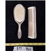 Image 1 : Silver Plated Dresser Set / Comb & Brush