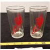 Image 1 : Set 2 Drink Glasses - Football
