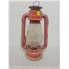 Image 1 : Red barn lantern with glass
