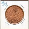 Image 1 : 1 OUNCE COPPER  .999 FINE - U.S. INDIAN HEAD DESIGN