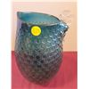 Image 1 : Teal Green Blown Glass Vase Rooster shaped top