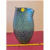 Image 2 : Teal Green Blown Glass Vase Rooster shaped top