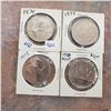 Image 1 : 4 canadian nickel dollars 1974, 77, 78, 80