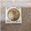 Image 1 : 1887 S Morgan silver dollar EF-40