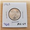 Image 1 : 1963 canada 25 cents ms-64