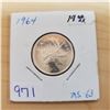 Image 1 : 1964 canada 25 cents ms-63
