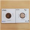 Image 1 : 1955 + 1959 ms-63 canada dime