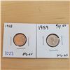 Image 1 : 1958 ms-64 + 1959 ms-63 canada 10 cents