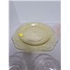 Image 2 : Depression glass - pink royal lace, yellow Madrid *7 pieces*