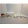 Image 1 : Fire King chili/soup server, 3 bowls, 1 Fire King mug