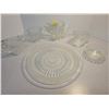 Image 1 : 6 Piece swirl glass & serving/display plate