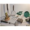 Image 4 : Vintage kitchen utensils including butter press and potato chipper