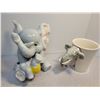 Image 3 : 2 elephant mugs, 2 ceramic (one piggy bank)