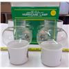 Image 2 : Set of 2 - Porcelain Hurricane Lamps