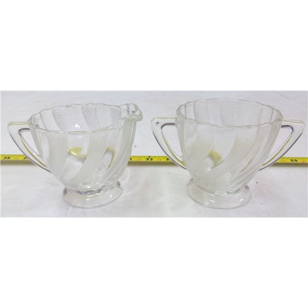 Cream & Sugar Set - Glass