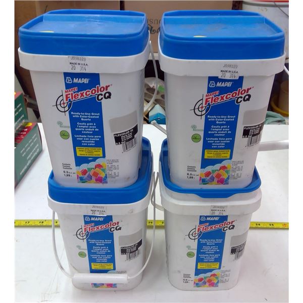 4 Containers Mapei Flexcolor Grout - 3 NEW sealed, 1 Open