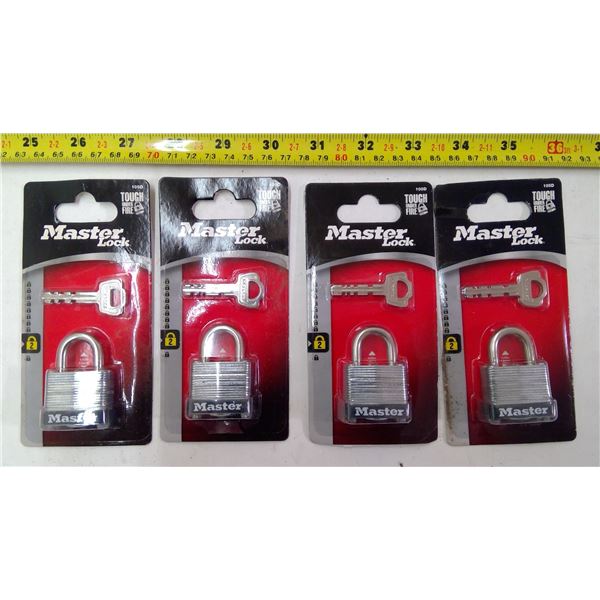 4 NEW Padlocks with Keys