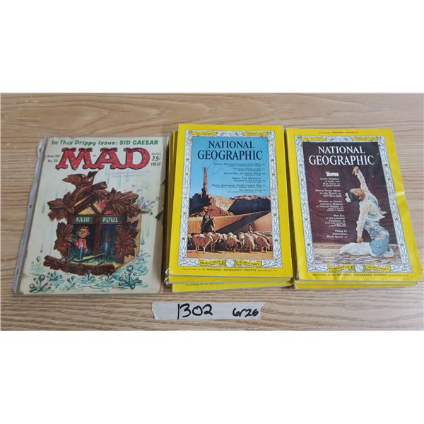 Magazines X11 - National Geographic and Mad
