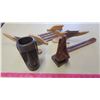 Image 2 : Wood Decorations and Insense Holder - 7 Piece