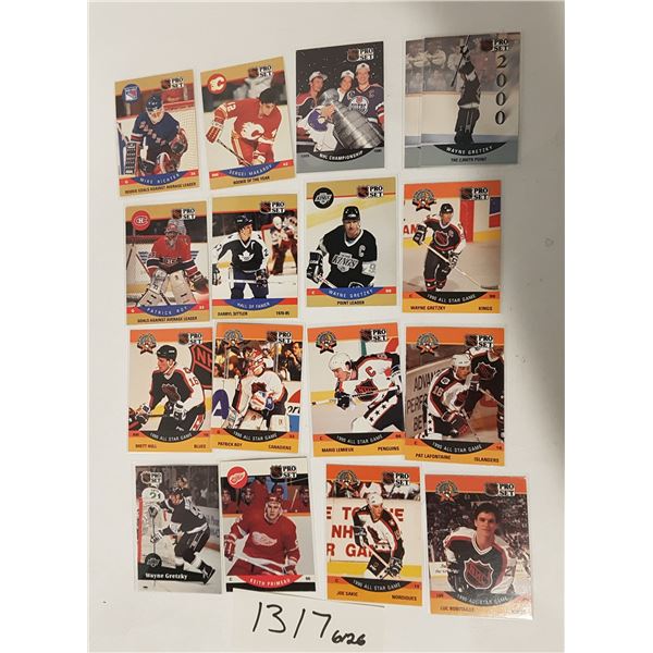 ProSet NHL Hockey Cards X17 Cards including Wayne Gretzky
