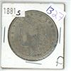 Image 1 : 1881S US Morgan Silver Dollar Coin