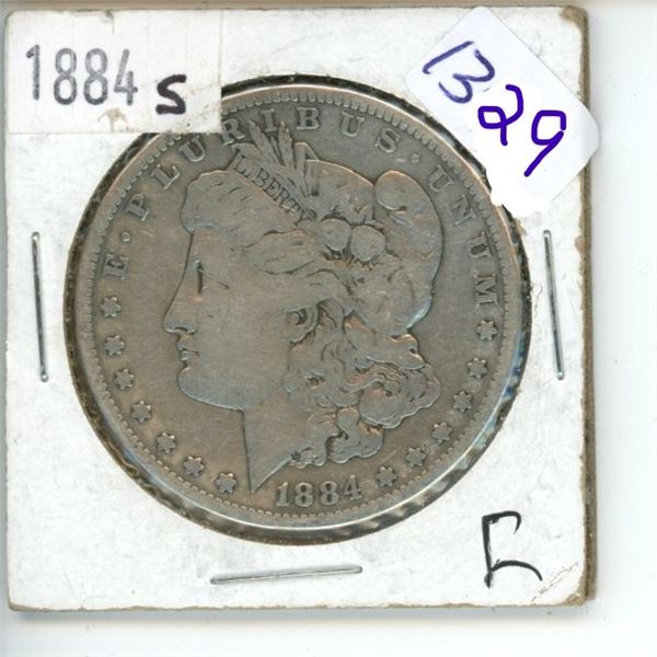 1884S  US Morgan Silver Dollar Coin