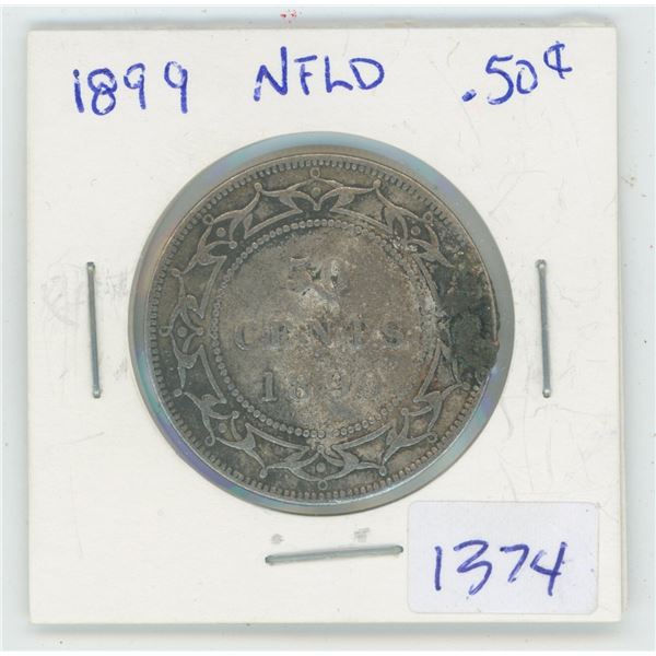 1899 NFLD 50 Cent Coin