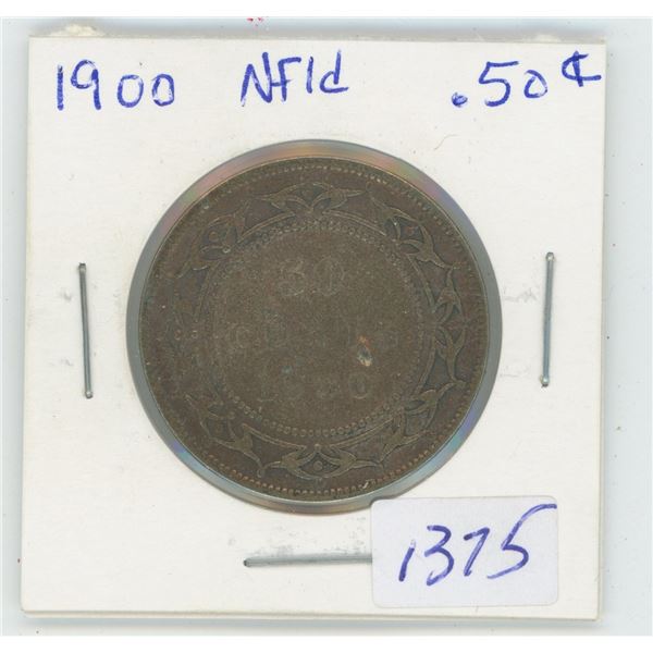 1900 NFLD 50 Cent Coin