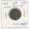 Image 1 : 1907 USA Liberty "V" 5 Cent Coin