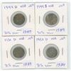 Image 1 : 1944 S & D 10 Cent Coins & 1950 &53 D 10 Cent Coins
