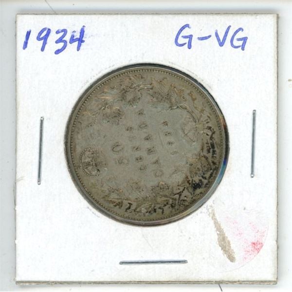 1934 CDN 50 cent G-VG