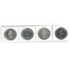 Image 2 : Lot of 4 Canadian Silver Dollars 1960/1961/1962/1963 AU to UNC