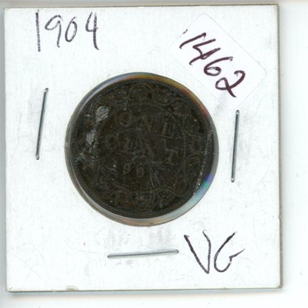 1904 Canadian 1 Cent Coin