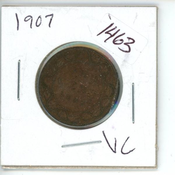 1907 Canadian 1 Cent Coin