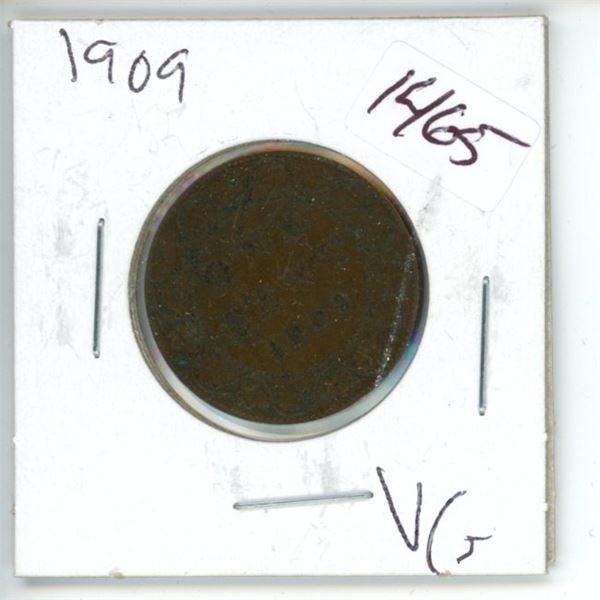 1909 Canadian 1 Cent Coin